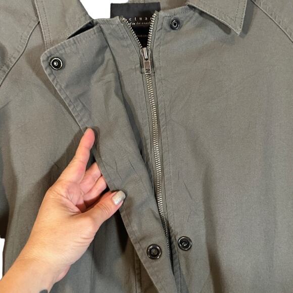 Sanctuary Gray Cotton Blend Casual Classic Full Zip Parka Jacket Women Sz M - Picture 7 of 12